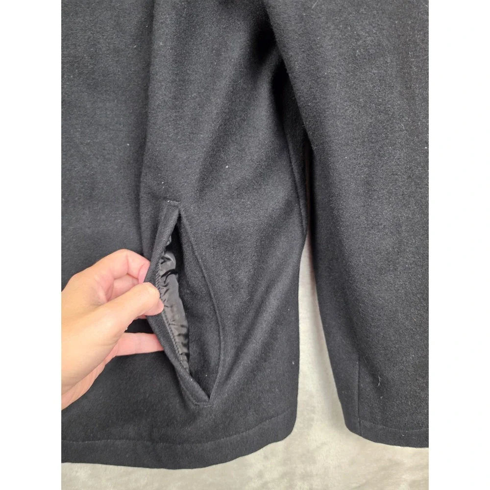 Banana Republic Wool Blend Jacket Mens XXL Black Full Zip Lined Coat Outerwear